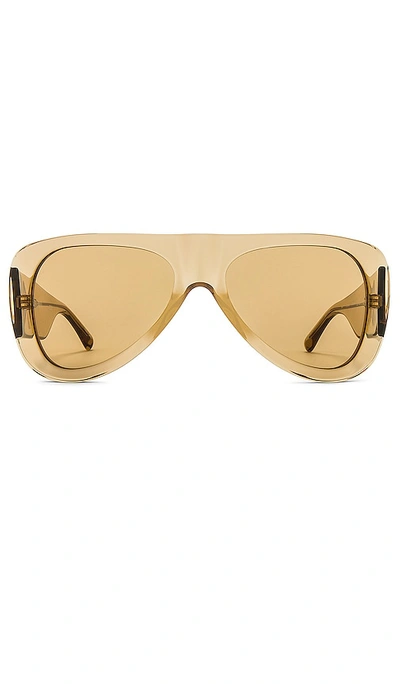 Attico Edie Aviator-frame Acetate Sunglasses In Neutral