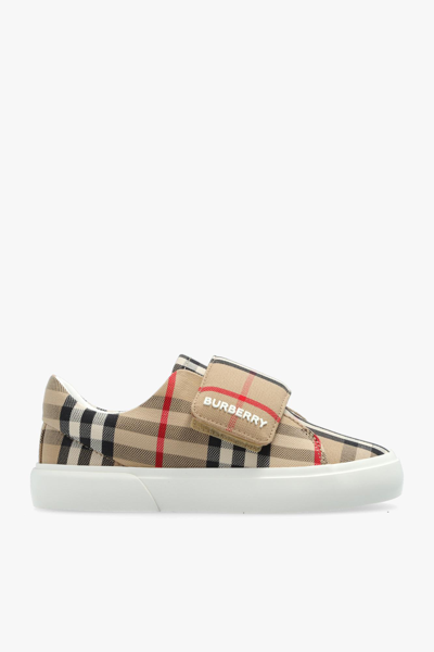 Burberry Kid's James Check-print Sneakers, Toddlers/kids In Multi