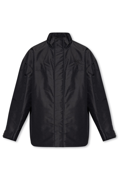 Burberry Ekd-embroidered High-neck Jacket In Black