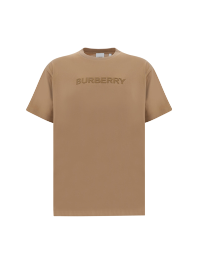 Burberry Harriston Logo棉质平纹针织t恤 In Brown
