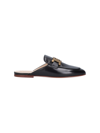 Tod's Embellished Leather Slippers In Gray