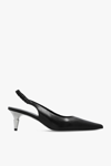Proenza Schouler 60mm Spike Leather Slingbacks In Black