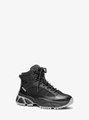 Michael Kors Logan Waterproof Leather Urban Trekking Boot In Black