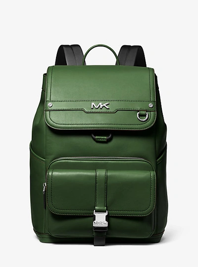 Michael Kors Green Backpack Hudson Signature Logo Backpack in MEADOW GREEN - Sale  main image 2