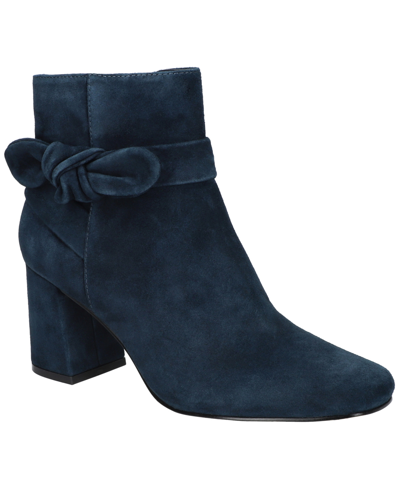 Bella Vita Women's Felicity Ankle Boots In Navy Suede Leather
