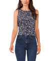 VINCE CAMUTO WOMEN'S PRINTED CREWNECK SPLIT BACK KEYHOLE TANK TOP