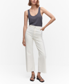 Mango Matilda Medium-rise Straight-fit Jeans White In Off White