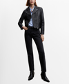 Mango Women's Faux-leather Biker Jacket In Black