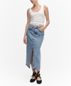 Mango Jupe Midi En Jean In Medium Blue