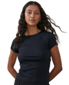 Cotton On Women's The One Rib Crew Short Sleeve T-shirt In Black