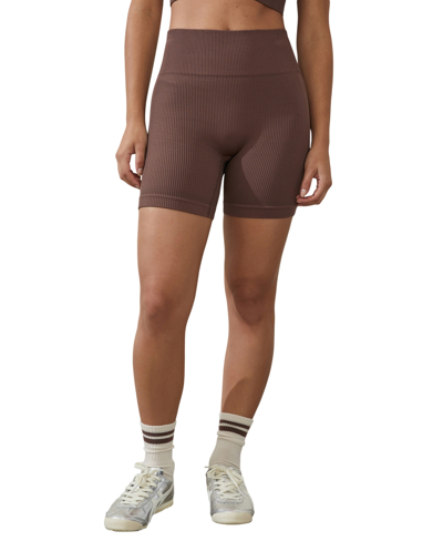 Cotton On Women's Ultra Soft Yoga Bike Shorts In Deep Taupe