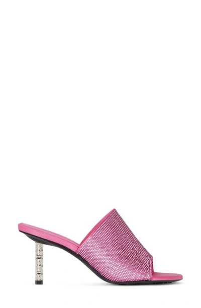 Givenchy Pink Crystal Embellished Mules