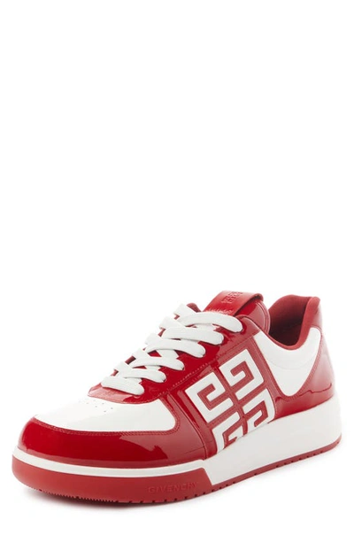 Givenchy G4 Low Top Sneaker In Red/ White