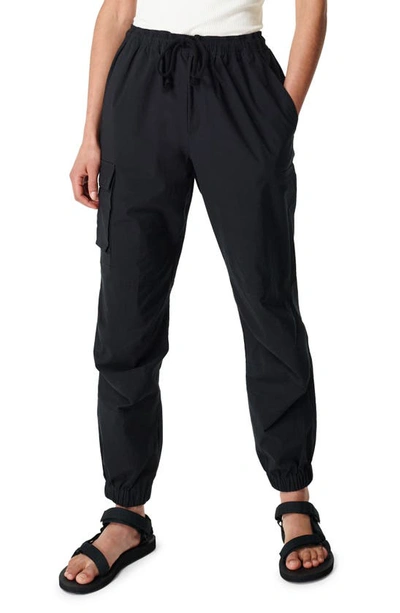 Sweaty Betty Quinn Crop Cargo Trousers In Black