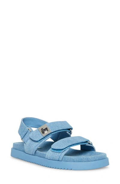 Steve Madden Mona Sandal In Denim Blue