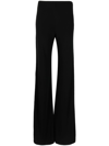 Alberta Ferretti High-waisted Flared Trousers In Black