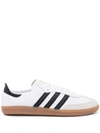 Adidas Originals Adidas Womens White Night Indigo Gum Samba Og Logo-print Leather Low-top Trainers In White Black
