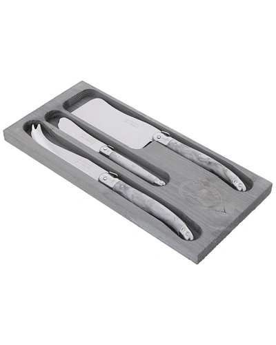 Jean Dubost 3pc Cheese Set In Grey