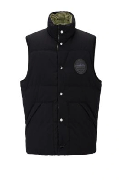 Hugo Boss Porsche X Boss Reversible Vest In A Regular Fit In Black