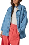 Free People Madison City Denim Jacket In Blue