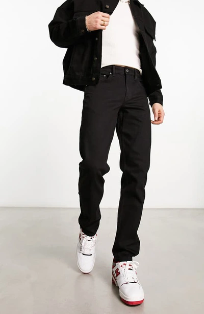 Asos Design Slim Jeans In Washed Black