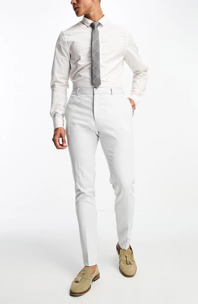 Asos Design Skinny Suit Trousers In Light Grey