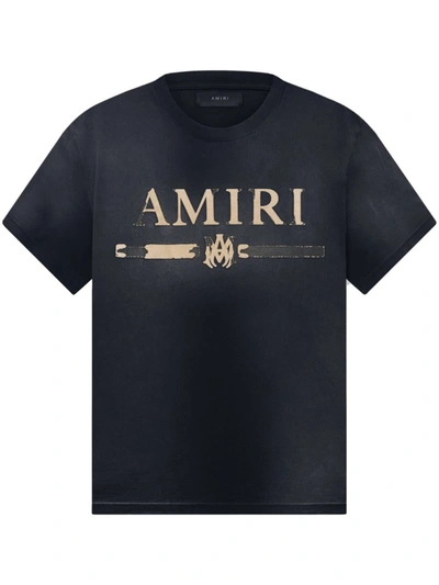 Navy Logo-embroidered cotton-piqué polo shirt, AMI