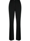 P.a.r.o.s.h Black Cropped Elasticated Pants In Black