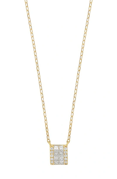 Bony Levy Gatsby Diamond Square Pendant Necklace In 18k Yellow Gold