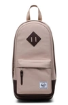 Herschel Supply Co Heritage Shoulder Bag In Light Taupe/chicory Coffee