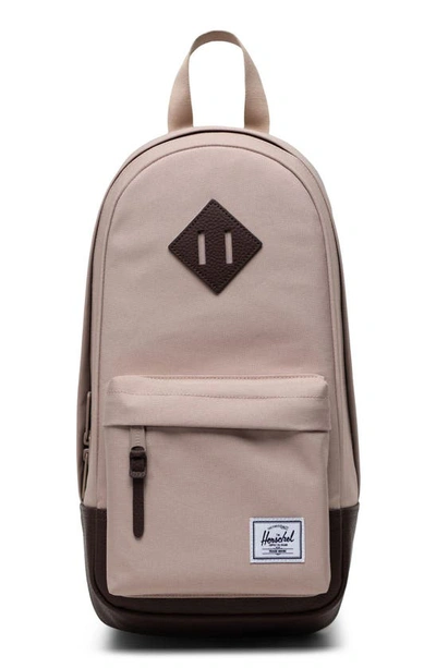 Herschel Supply Co Heritage Shoulder Bag In Light Taupe/chicory Coffee