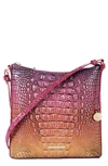 Brahmin Katie Croc Embossed Leather Crossbody Bag In Horizon