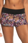 Roxy Endless Summer Floral Cover-up Shorts In Anthracite Floral Da