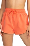 Roxy No Bad Waves Cover-up Shorts In Tigerlily