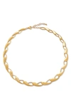 Monica Vinader Nura Choker Necklace In 18ct Gold Vermeil/ Ster Silver