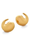 Monica Vinader Gold Nura Earrings In 18ct Gold Vermeil/ Ster Silver