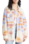 Thread & Supply Plaid Polar Fleece Shacket In Aztec Multi