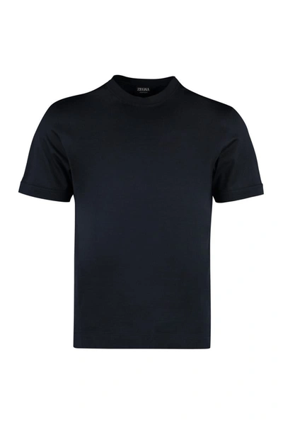 Ermenegildo Zegna Cotton T-shirt In Blue