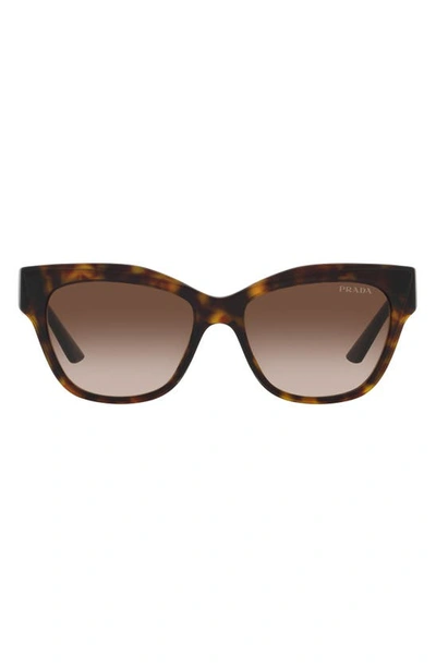 Prada 53mm Cat Eye Sunglasses In Brown Gradient