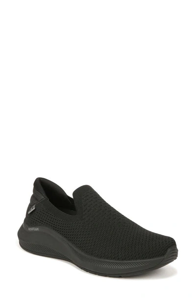 Ryka Fling Knit Slip-on Sneaker In Black Knit Fabric