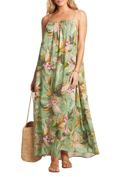 Sea Level Cover-up Sundress In Green
