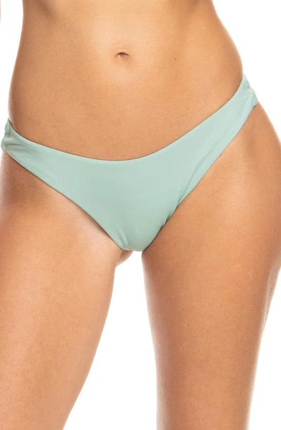 Roxy Sd Beach Classics High Cut Bikini Bottoms In Blue Surf