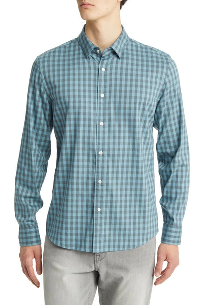 Faherty Movement Gingham Check Button-up Shirt In Stormy Shore Gingham