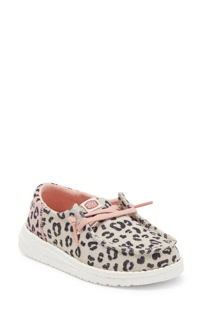 Hey Dude Kids' Wendy Boat Shoe In Cream/ Pink