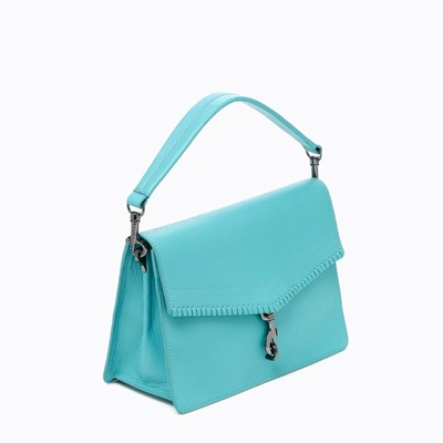 Botkier Trigger Small Leather Zip Top Crossbody In Blue