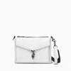 Botkier Trigger Small Leather Zip Top Crossbody In White
