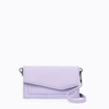 Botkier Cobble Hill Leather Expander Credit Card Crossbody In Purple