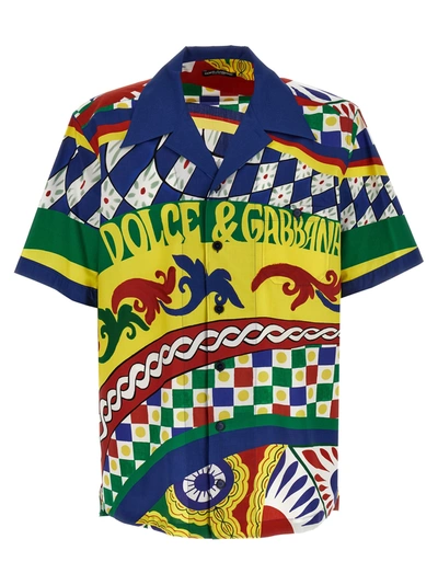 Dolce & Gabbana Hawaiian Carretto Print Popeline Shirt
