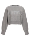 ROTATE BIRGER CHRISTENSEN FIRM KNIT CROPPED SWEATER, CARDIGANS GRAY