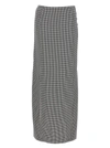 THOM BROWNE PIED DE POULE LONG SKIRT SKIRTS WHITE/BLACK